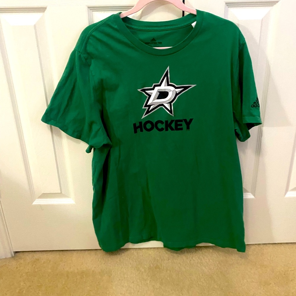 Adidas Green Dallas Stars Hockey Tshirt 2XL